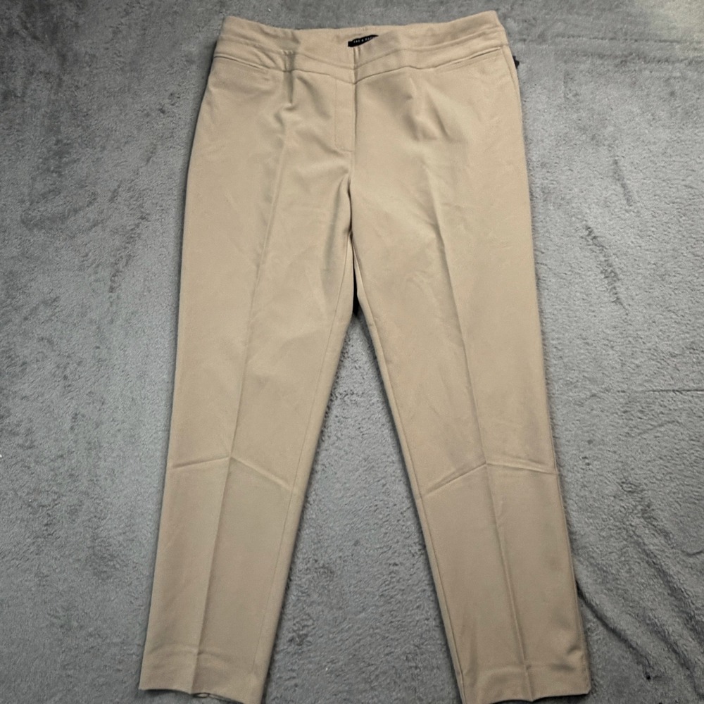 Zac & Rachel Slim Ankle Pants Beige Wrinkle Resistant Trousers NA816GWW2 12